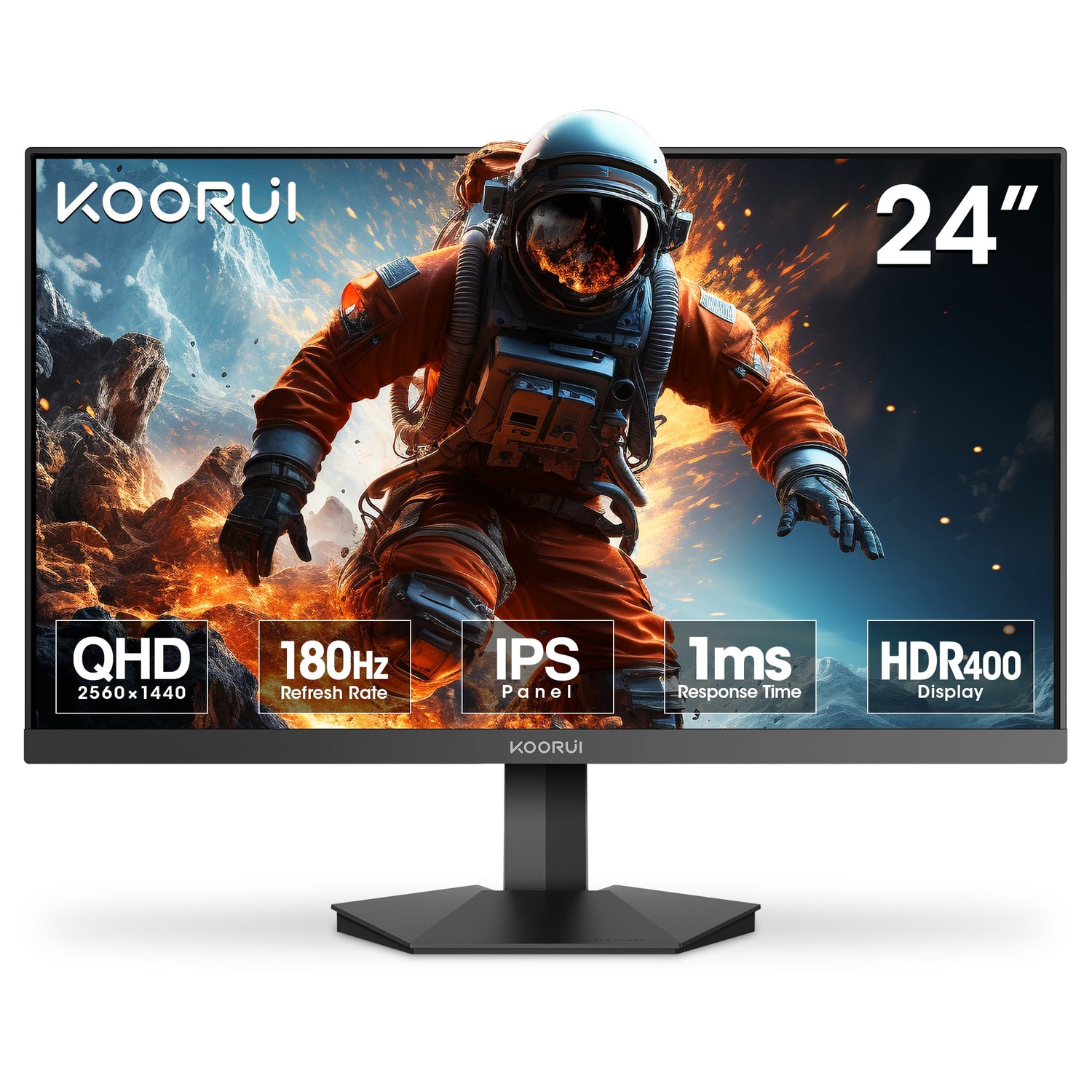 24" 1440P Gaming Monitor, 180Hz 2K QHD Computer Monitor, New Pc Monitor, G2421V